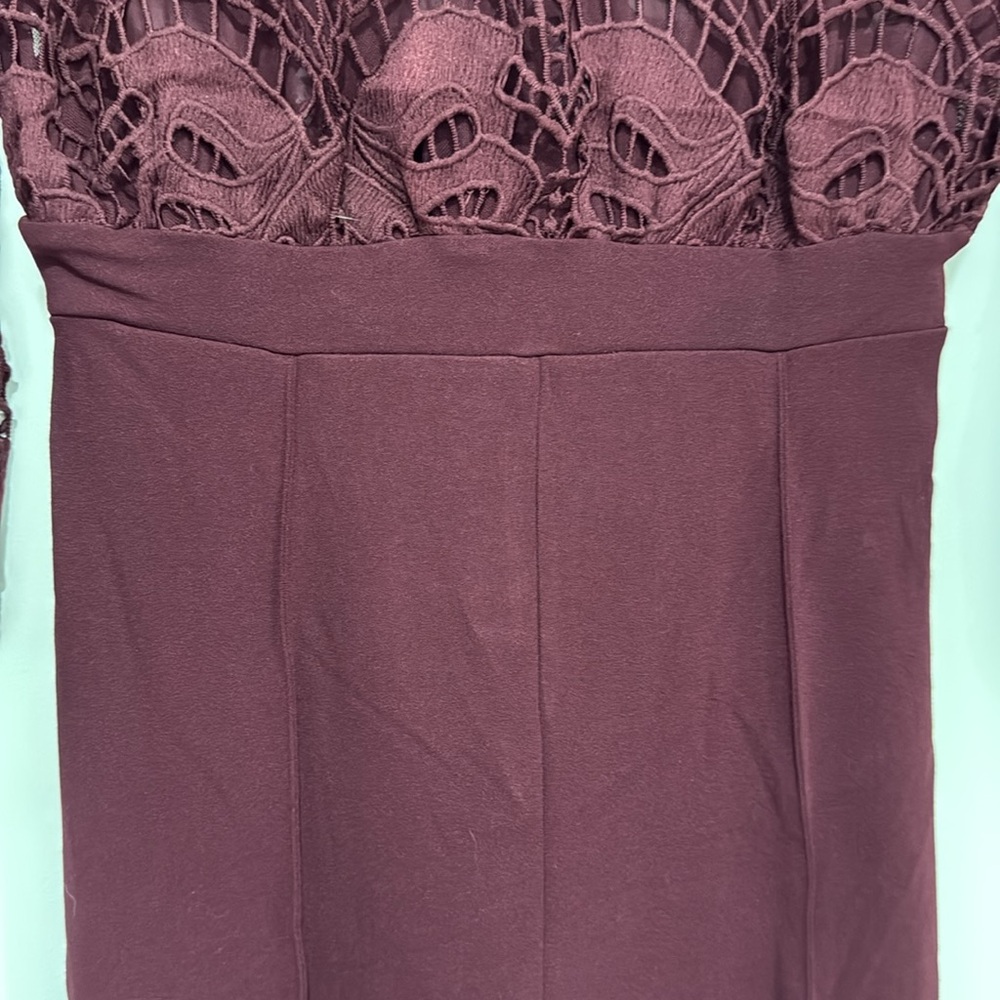 Valentine maroon/wine colored jumpsuit. Size Medium. - Picture 6 of 8